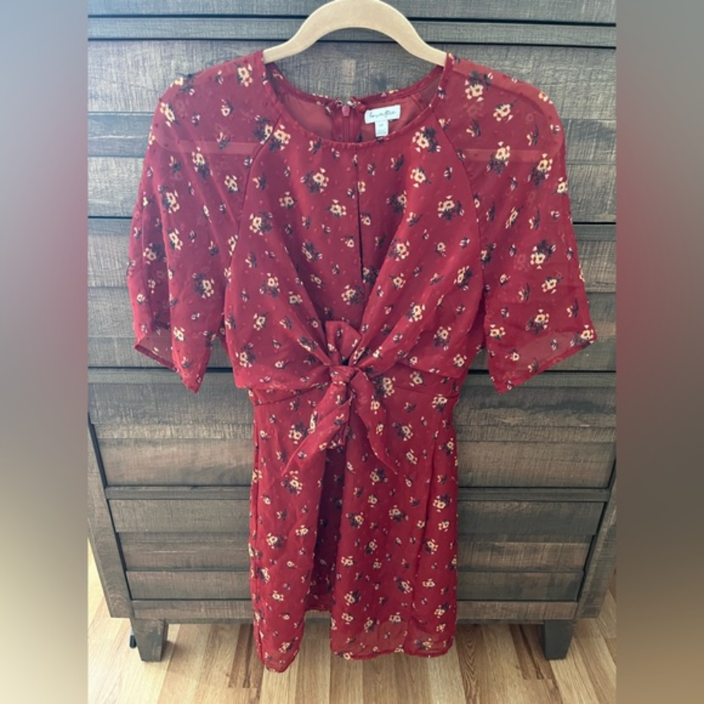 love, Fire‎ Mini Dress with tie in front